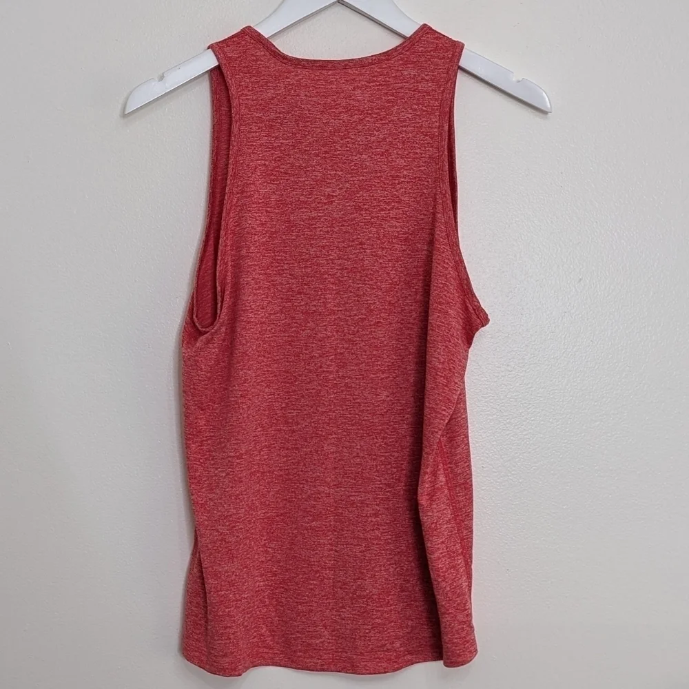 Nike Women's Red Heathered Sleeveless Tank Top